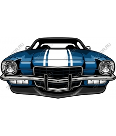  Classic blue muscle car