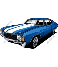  Classic blue muscle car
