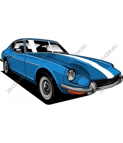  Classic blue sports car