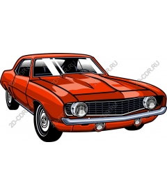  Classic red muscle car