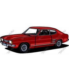 Классический красный автомобиль