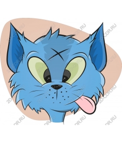  Whimsical blue cat