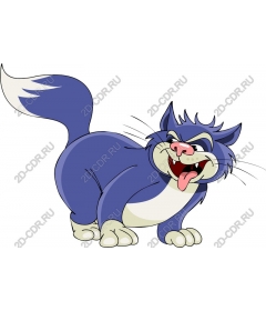  Whimsical blue cat