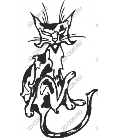 Stylized cat (black and white)