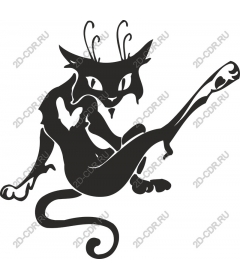  Fancy black cat