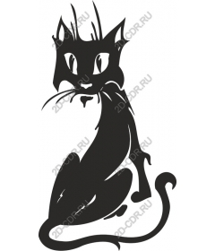 Причудливый черный кот