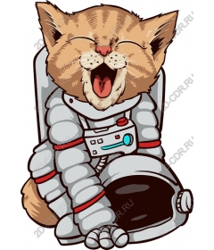  Cosmic Kitty: игривый кот-астронавт