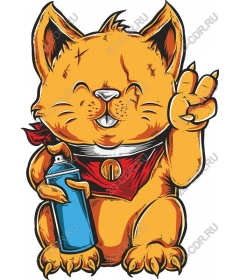  Cool graffiti with a cat