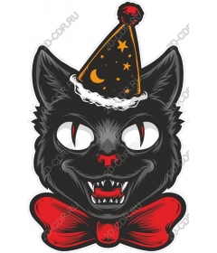  Fancy party with a black cat