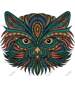 Intricate cat face