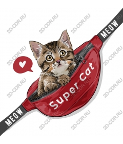  Super Cat in a fanny pack