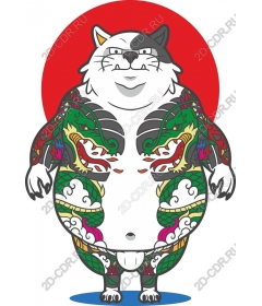 Chubby cat tattoo
