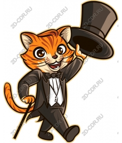  Charming dapper cat wizard