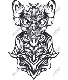  Abstract feline art