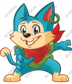 Playful blue cat