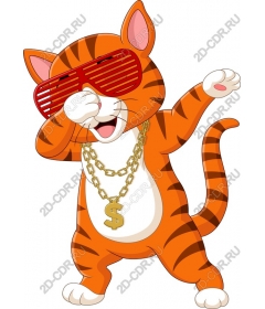  Fashionable cartoon about a tiger