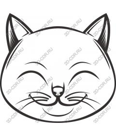 Smiling cat face