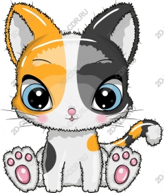  Cute kitten Kaliko Clipart