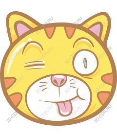 Подмигивающий кот с усами