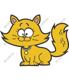 Funny cartoon cat