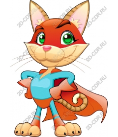 Playful superhero cat