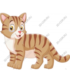  Игривый мультяшный кот