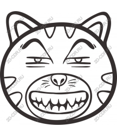Ухмыляющееся кошачье лицо