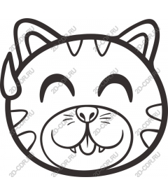  Cute cartoon cat face