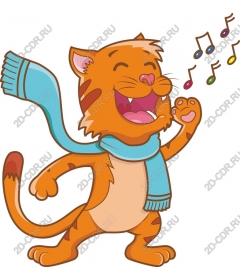 Happy singing cat