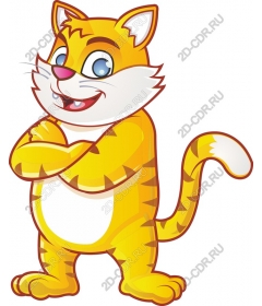  Игривый мультяшный кот