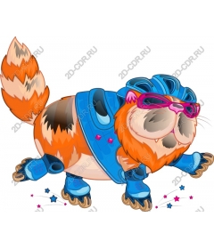  Cat on roller skates