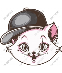 Stylish cat in a baseball cap