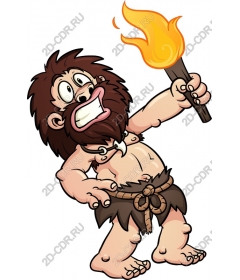  Caveman Cheer-Cartoon