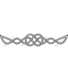  Elegant intertwined line of artistic border