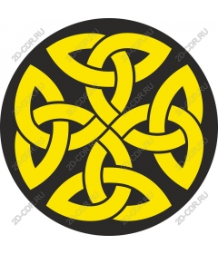  Celtic knot in yellow and black