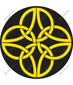  Complex pattern of yellow knots