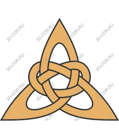 Triquetra – elegant connected triangles in golden tones
