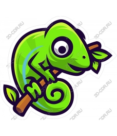  Bright chameleon in and