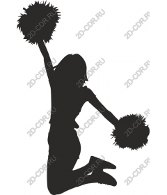  Cheerleader with POM-poms