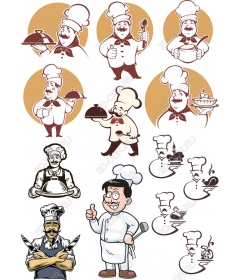 A set of characters chef