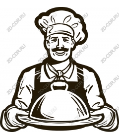 Funny chef prepares a dish