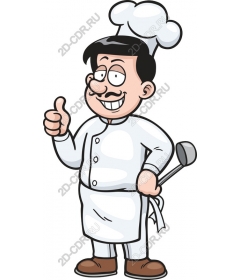 Funny cartoon chef
