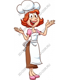 Funny character chef