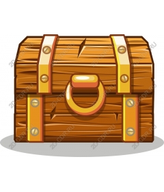Vintage wooden treasure chest