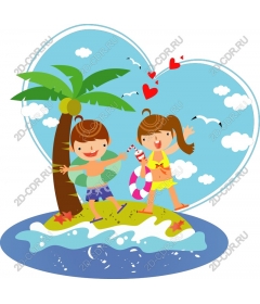  Adventure on a tropical island for children