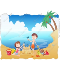  Sunny day Beach game - Children's sand castle