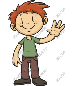 Funny cartoon boy