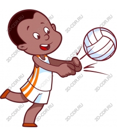  Bright baby-volleyball player