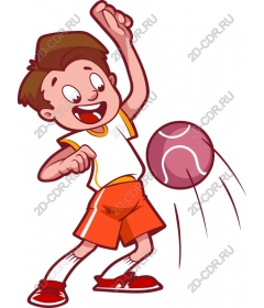 Energetic boy playing ball