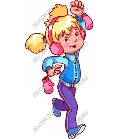  A joyful winter girl